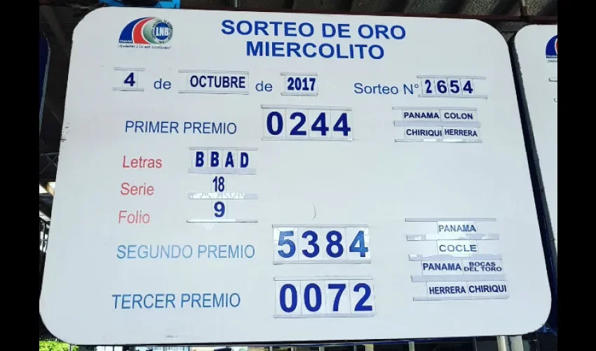 Foto ilustrativa del sorteo de octubre de 2017. 