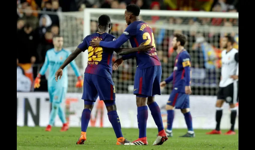 Yerry Mina debutó ante el  Valencia. Foto: EFE