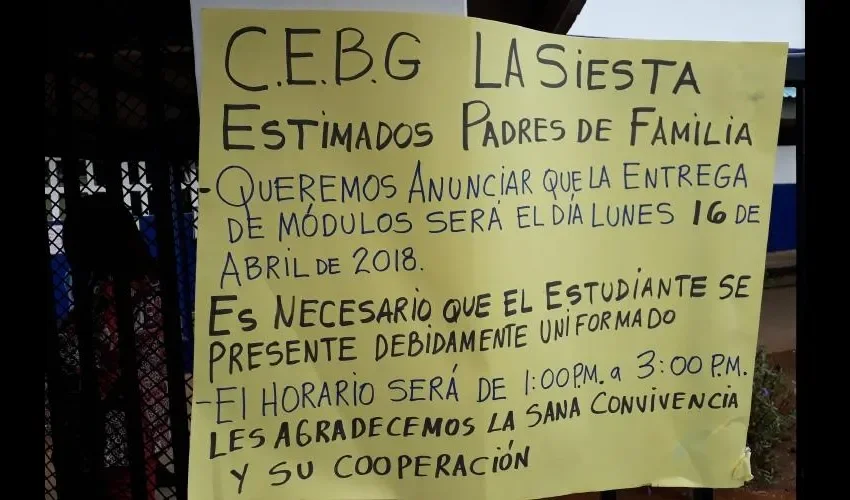 En la Escuela de la Siesta las clases son por módulos.