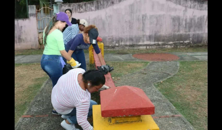 Foto ilustrativa de los trabajos en el parque. 