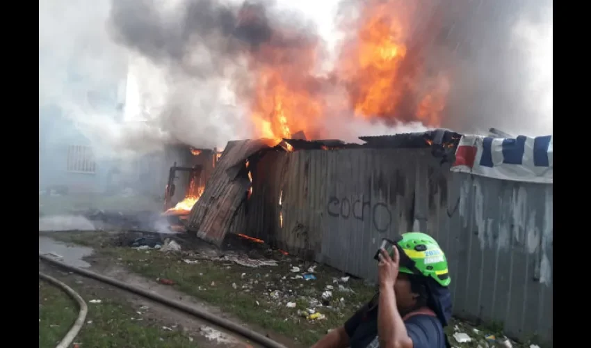 Incendio en Curundú.