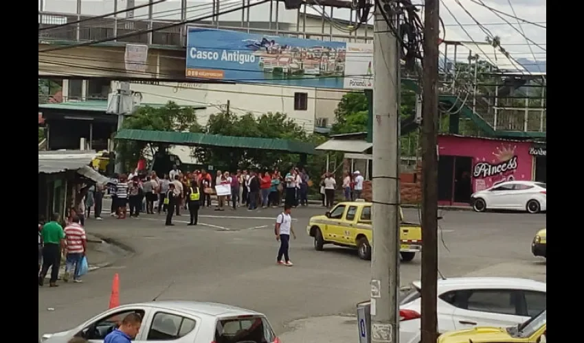 Protesta en Colón. 