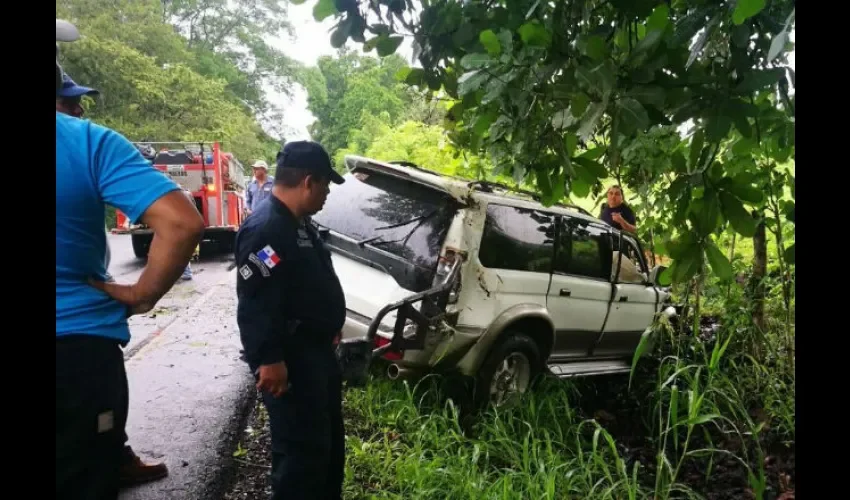 Accidente de tránsito en Los Santos.