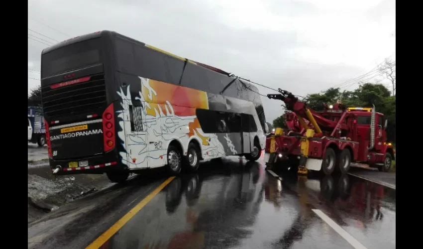 La movilización causó un congestionamiento vial momentáneo. 