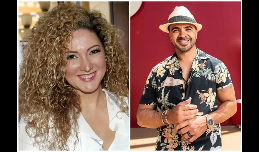 Erika Ender y Luis Fonsi. 