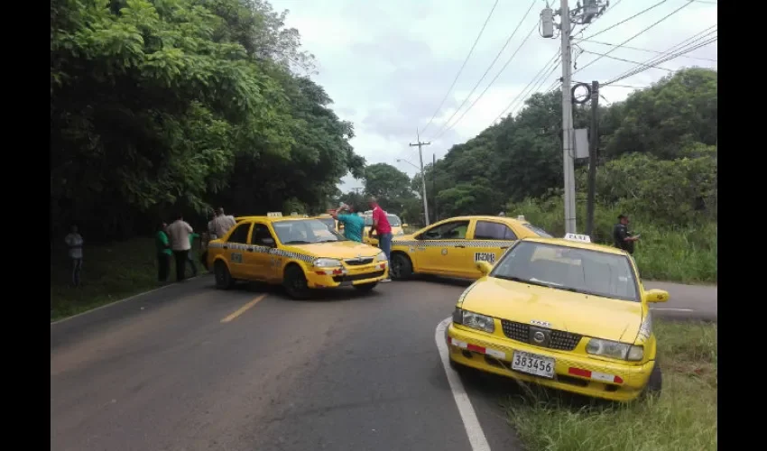 Protesta en Panamá Oeste. 