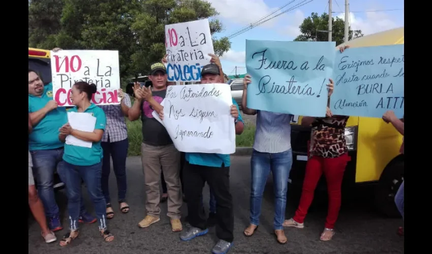 Protesta en Panamá Oeste. 