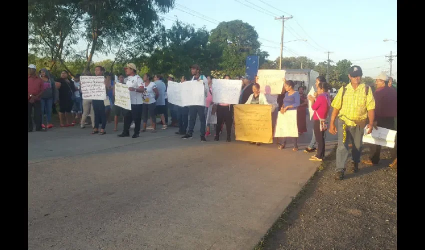 Protesta en Panamá Este.