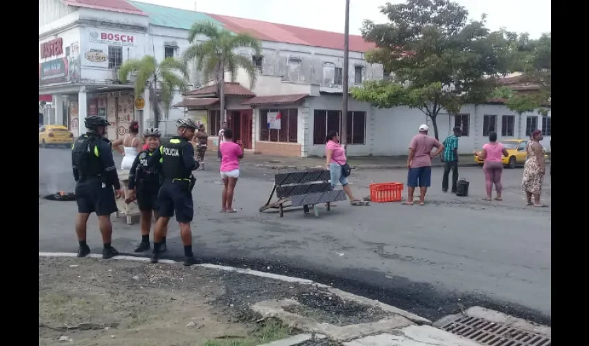 Protesta en Colón. 