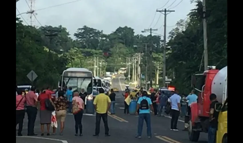 Protesta en Panamá Norte.