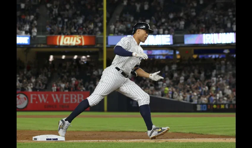 Giancarlo Stanton está jugando su primera temporada con los Yanquis de Nueva York.