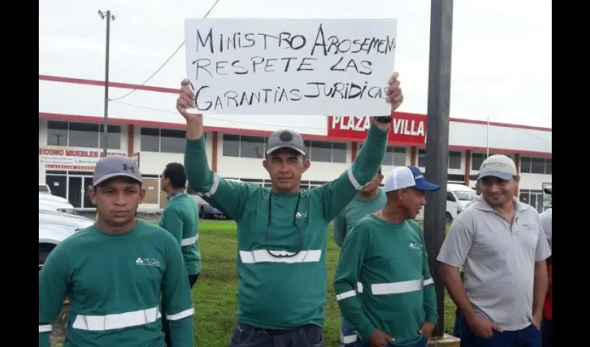 Protesta en Los Santos. 