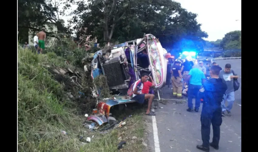 Foto ilustrativa del accidente. Cortesía: @Traficocpanama 