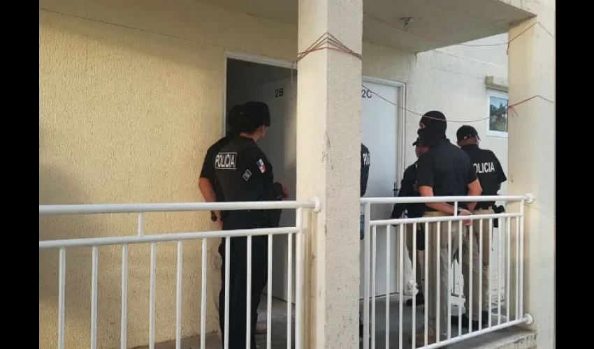 Operativo policial en Colón. 