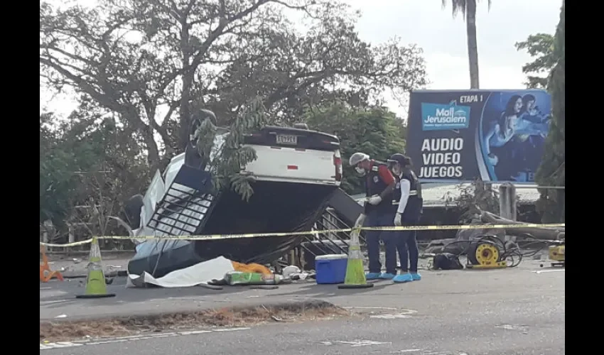 Foto ilustrativa del área del accidente. 