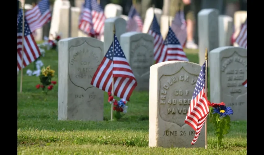 Foto ilustrativa de un cementerio en Estados Unidos. 