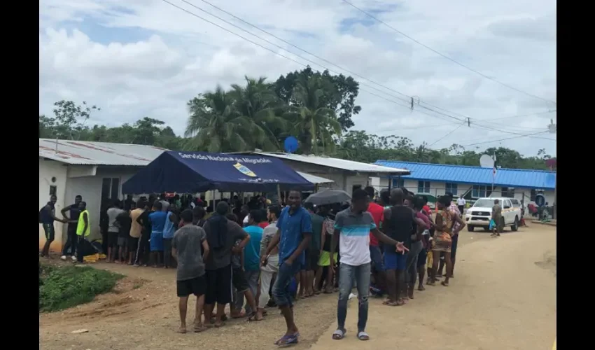 Foto ilustrativa del área de habilitada para los migrantes. 