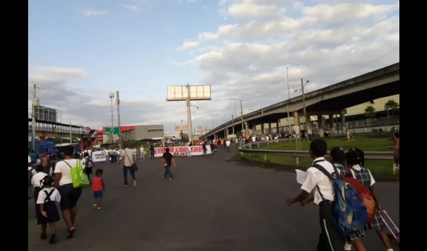 Foto ilustrativa de la protesta. 