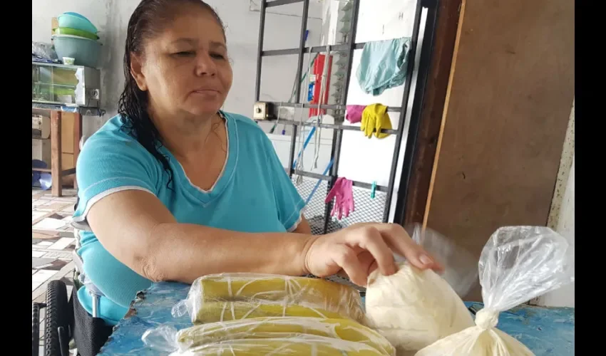 Foto ilustrativa de la preparación de la masa. 