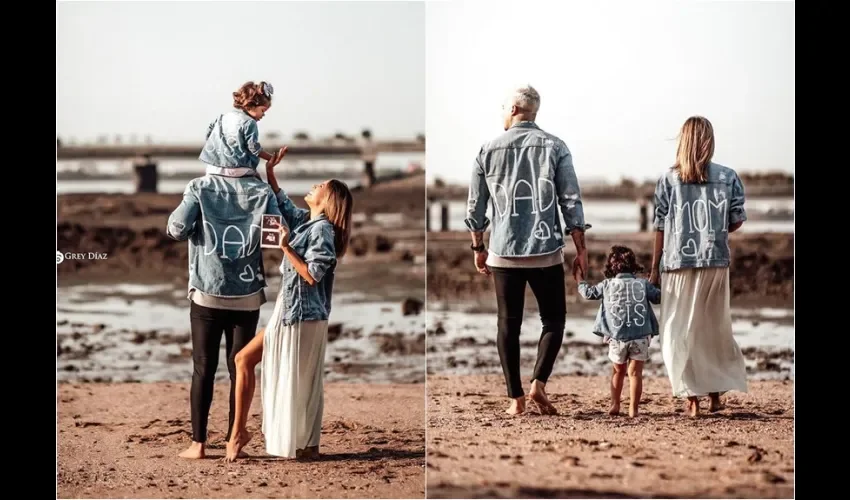 Con estas fotos y otras más, Delany y Paul junto con la pequeña Megan anunciaron la llegada del nuevo miembro de la familia. Fotos: Grey Díaz