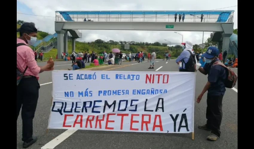 Foto ilustrativa del cierre de la vía. 