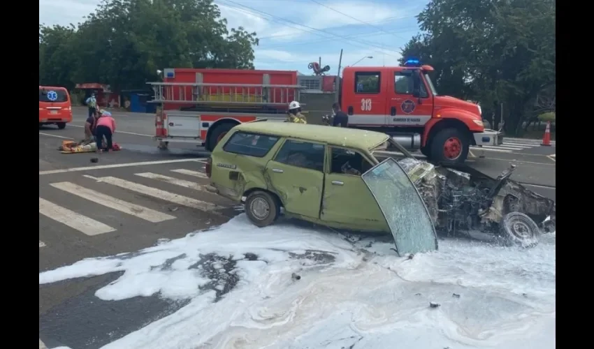 Foto ilustrativa del accidente de tránsito. 