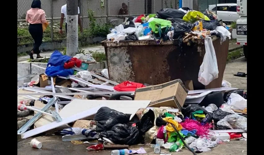 Foto ilustrativa de las tinas de basura. 