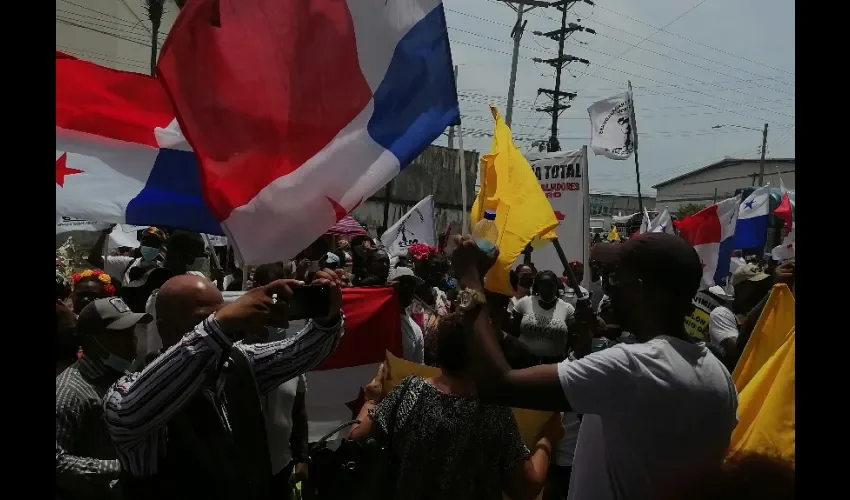 Foto ilustrativa de la protesta. 