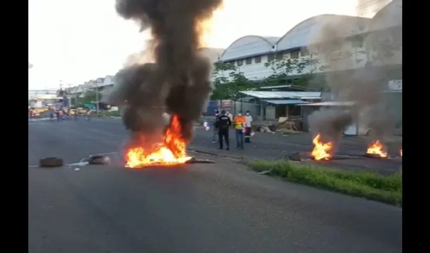 Foto ilustrativa de la protesta. 