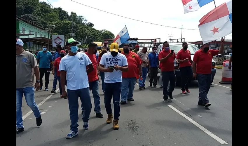 Foto ilustrativa de la protesta. 