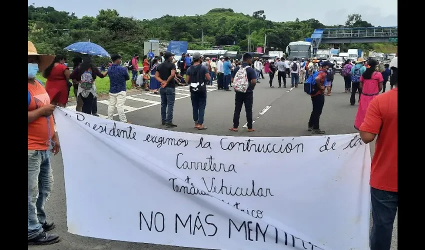 Foto ilustrativa de la protesta. 