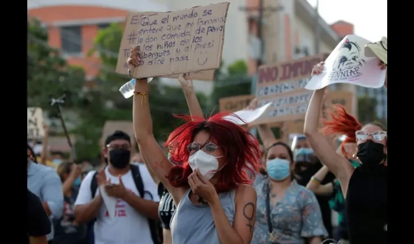 Foto ilustrativa de la protesta. 