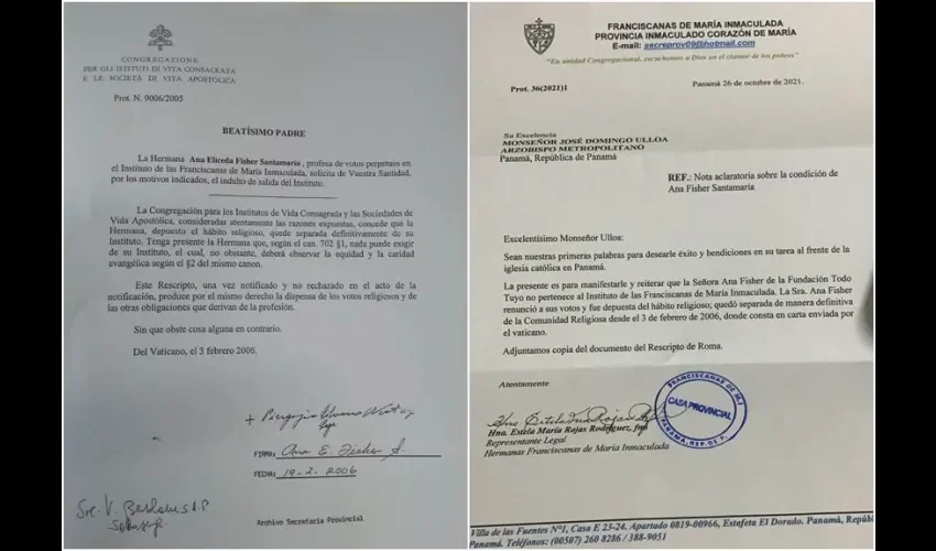 Aquí los documentos que llegaron a la sala de redacción de ´"día a día" exponiendo la situación de Fisher. 