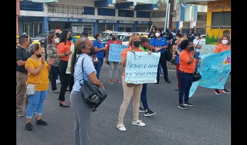 Foto ilustrativa de la protesta. 