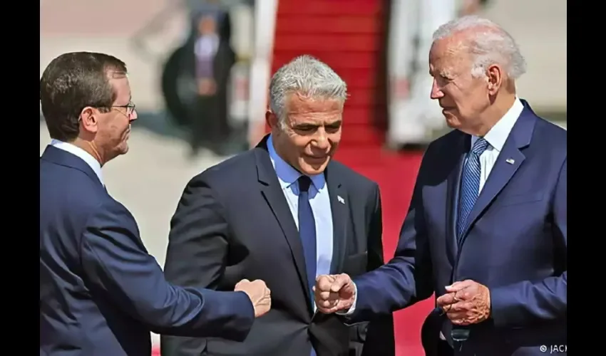 El presidente estadounidense, Joe Biden, en Israel.