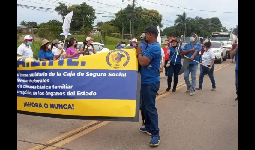 Foto ilustrativa de la protesta. 