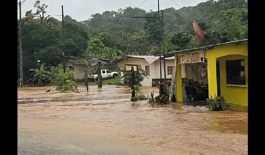 Varias de las viviendas afectadas por el mal tiempo. 