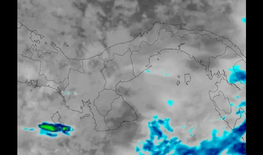 Vista satelital del pronóstico del tiempo. 