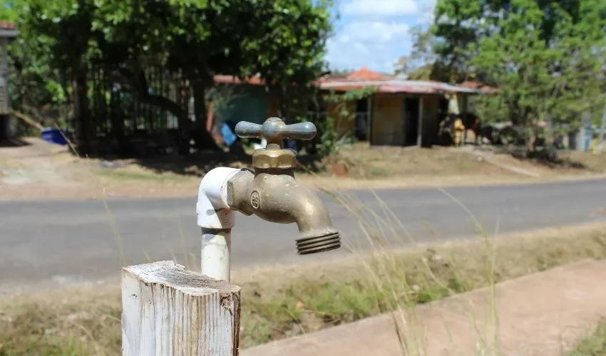 Vista de una pluma de agua. 