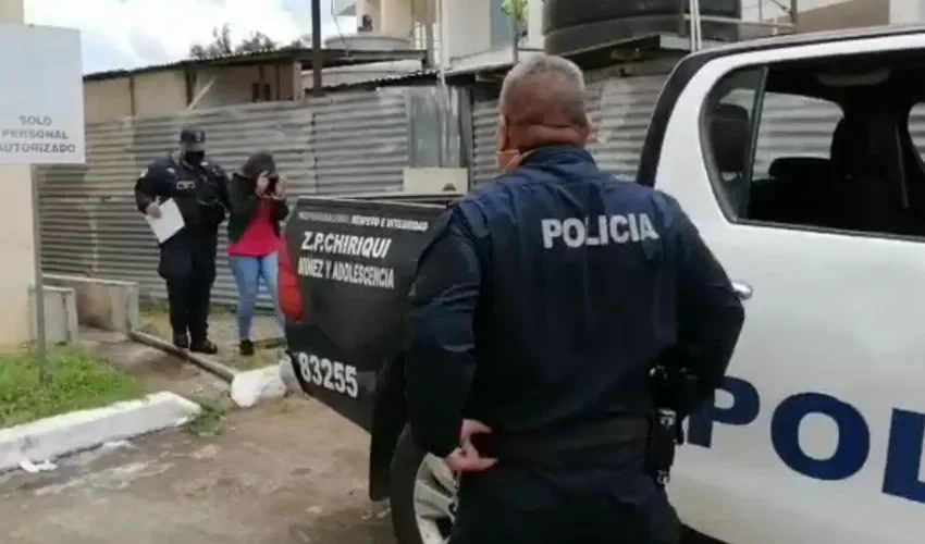 Vista de la detención de la mujer. 