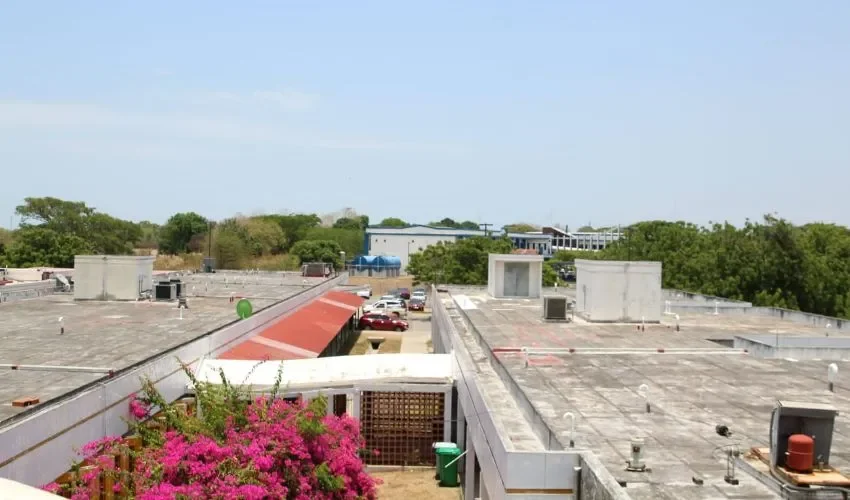 Vista de los trabajos realizados en el hospital. 