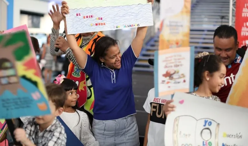 La ministra de cultura dijo presente en la actividad. 